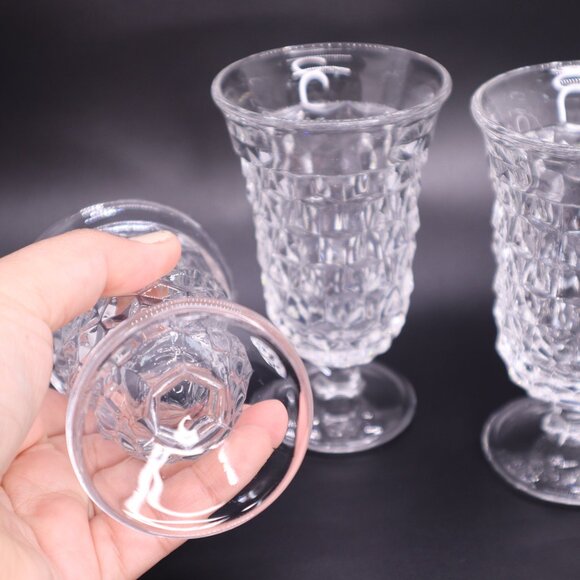 Fostoria American Clear Glass 4 3/4” Footed Tumbler set of 4 vtg - Picture 6 of 9